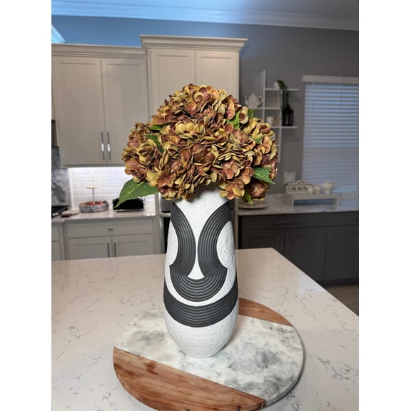 Ariane Brown Hydrangea Flowers Real Touch Artificial Hydrangea Stem Faux Brown Floral Decor for Home, Wedding & Centerpieces