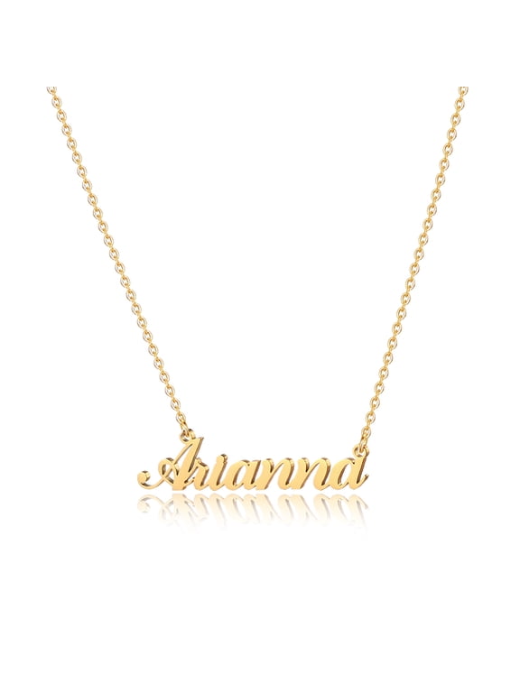 Arianna Name Necklace, 18K Gold Filled Custom Name Necklace Personalized Necklace for Women