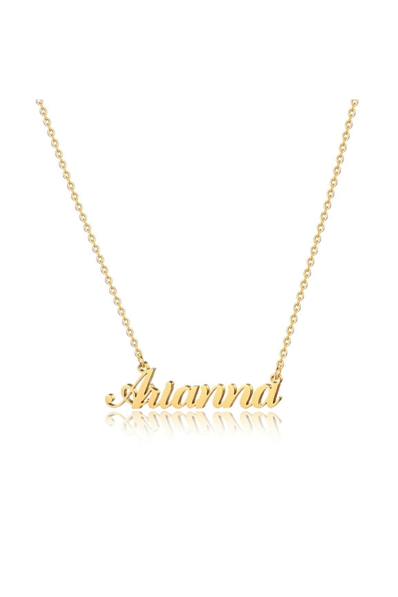 Arianna Name Necklace, 18K Gold Filled Custom Name Necklace Personalized Necklace for Women