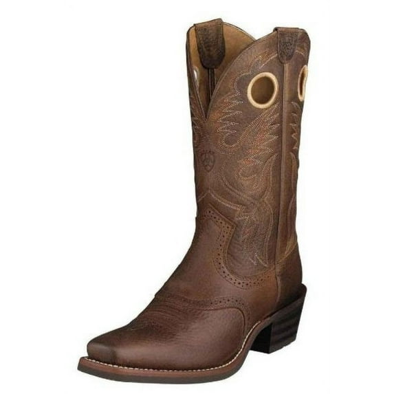 Ariat 10002227 Men's Heritage Roughstock Western Boot, Brown Oiled Rowdy, Size 11.5