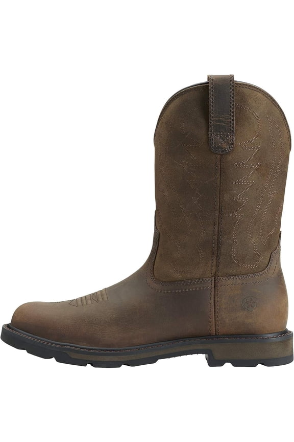 10014238 Groundbreaker Pull-On Work Boots for Men, Brown 11W