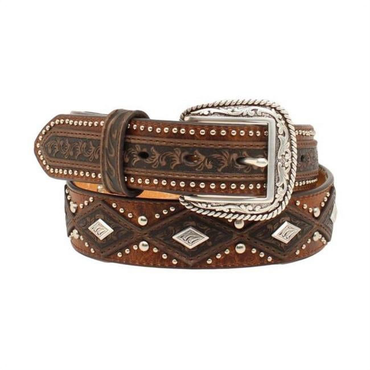 Ariat A1020644-46 Mens Diamond Nail Head Conchos Belt, Size - 46 ...