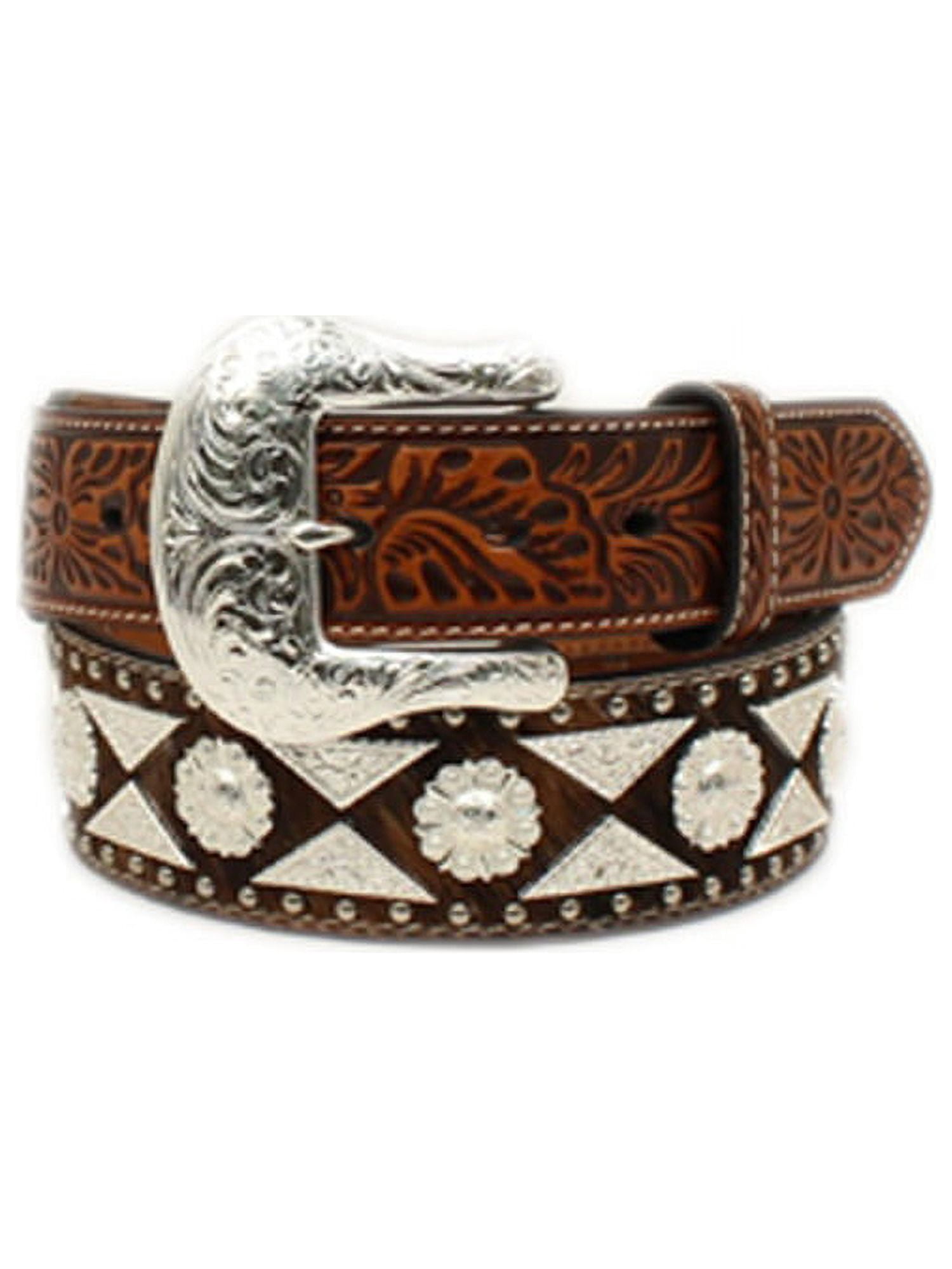 Ariat A1023808-36 1.5 in. Mens Taper Half Diamond Berry 