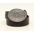 thumbnail image 1 of Ariat A1300201-24 Boys Floral Embossed Belt & Buckle, Black - Size 24, 1 of 1