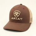 thumbnail image 1 of Ariat A300003102 Mens Embroidered Logo Snap Back Cap - Brown, 1 of 2