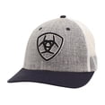 thumbnail image 1 of Ariat A300011403 Mens Hat Baseball Cap with Mesh Snap Logo, Navy Blue & Grey, 1 of 4