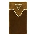thumbnail image 1 of Ariat Distressed Brown Shield Inlay Rodeo Bi-Fold Wallet A3531244, 1 of 2