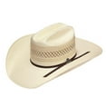 thumbnail image 1 of Ariat A73112-7.25 Mens 20X Woven Straw Western Hat with Double Leather Band - Size 7.25, 1 of 2