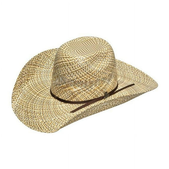 Ariat A73146-7.625 Mens 20X Shantung Punchy Crown 2 Cord Band Hat, Brown, Cream, Ivory & Tan - Size 7.625