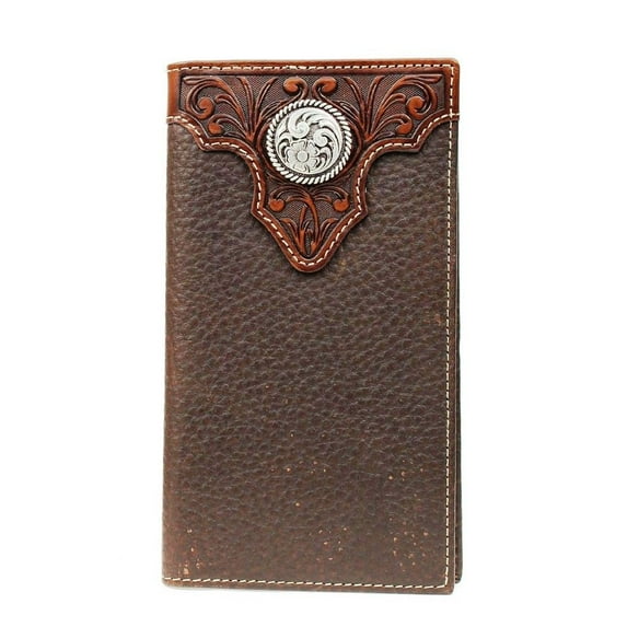 Ariat® Circle Concho Chocolate Brown Leather Rodeo Wallet A3510202