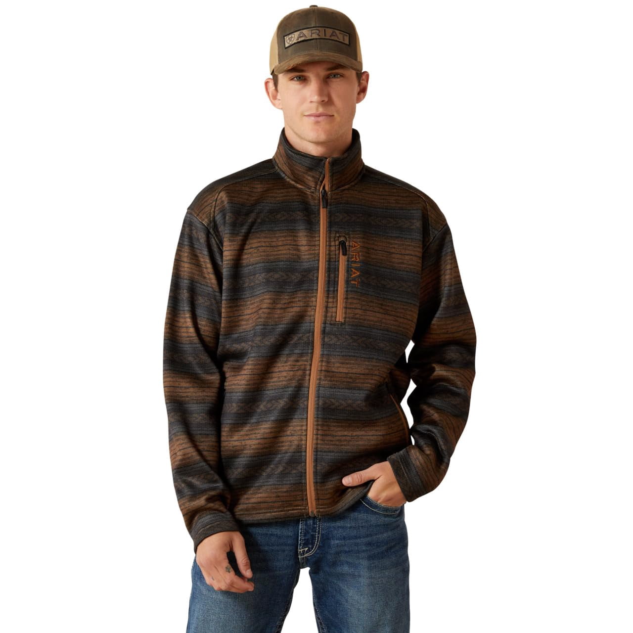 Ariat Caldwell Full Zip Men's Pullover Sweater, AriatTEK Cold Series ...