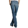 thumbnail image 1 of Ariat Female R.E.A.L. Mid Rise Stretch Whipstitch Boot Cut Jean Rainstorm 28, 1 of 2