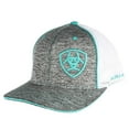 thumbnail image 1 of Ariat® Heather Grey  Teal Logo Embroidered Mesh Snapback Ball Cap 1504933, 1 of 5