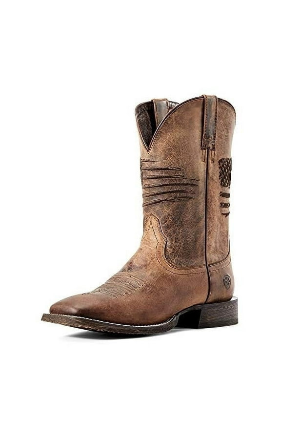 Circuit Patriot Western Boots for Men - Weathered Brown - 9.5M