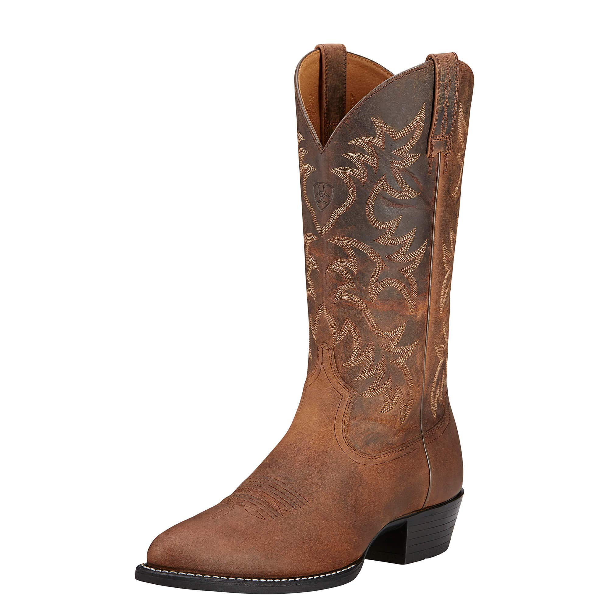Ariat Brown Leather Western Cowboy Boots 9D Men ATS Rubber Sole Ariat Mens Distressed Brown Outdoor Western Boot main image 3