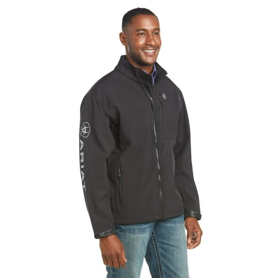 Ariat Men's Logo 2.0 Black Softshell Jacket (Medium, Regular)