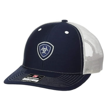 Ariat Men's Mesh Back Baseball Cap Adjustable Strap Embroidered Logo Trucker Hat (A300000603)
