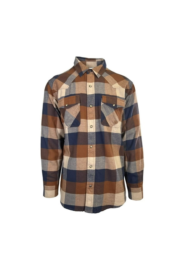 Men's Mohogany Shirt Haider Retro Fit Double Front Pockets (S41)