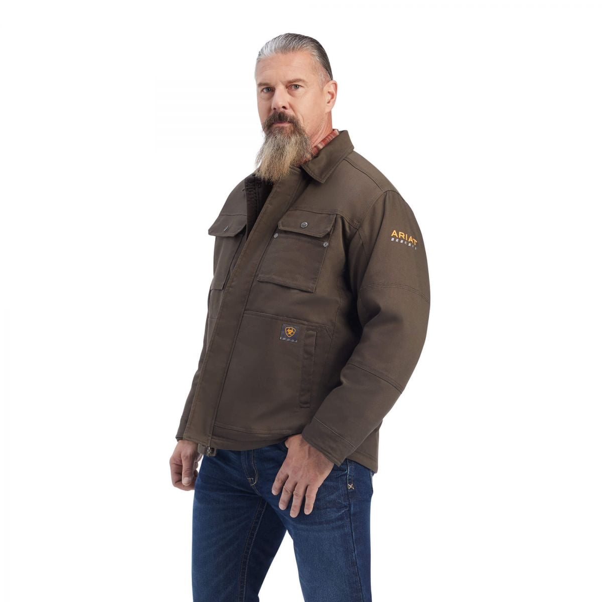 Coupe-vent garçon doublé sherpa à capuche kaki