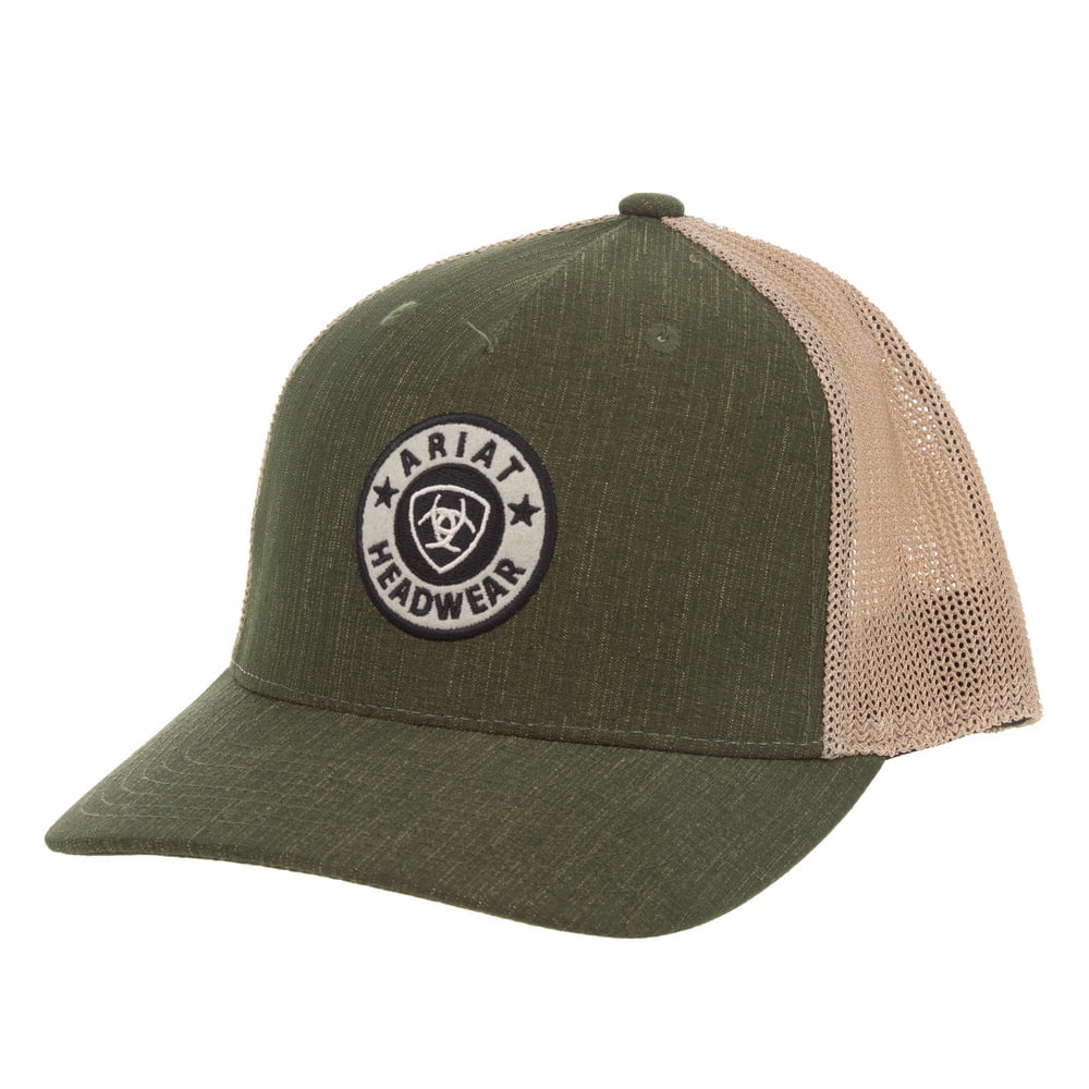 Ariat® Men's Round Shield Logo Green Baseball Cap A300013028