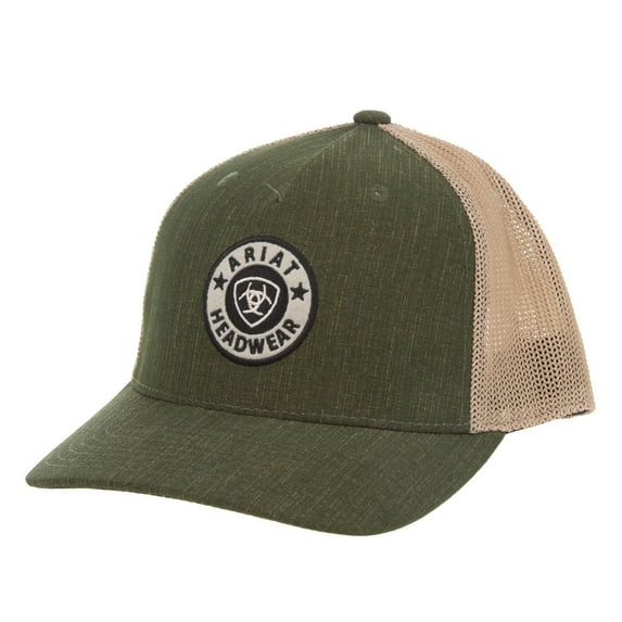 Ariat® Men's Round Shield Logo Green Baseball Cap A300013028