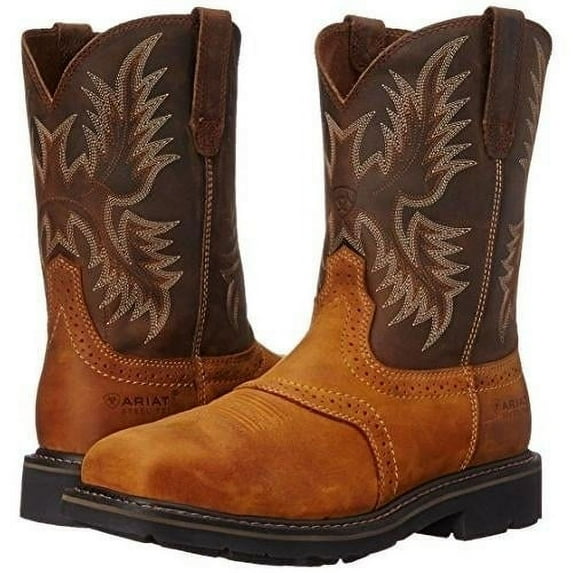 Ariat Men's Sierra Wide Square Steel Toe Work Boot AGED BARK