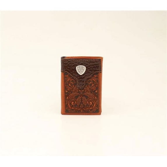 Ariat® Men's Silver Ariat® Shield Logo Western Embossing Wallet A3542602