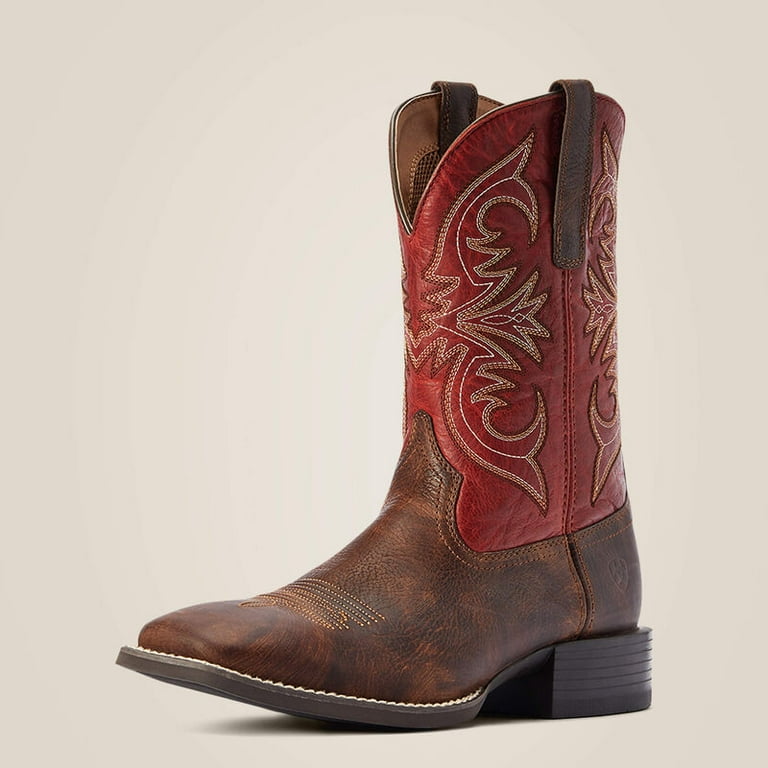Ariat Men s Sport Pardner Matte Western Boot Brown Bld Red 9 D Walmart