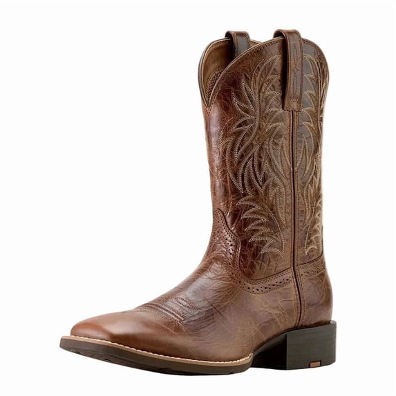 Ariat Men's Sport Wide Square Toe Cowboy, Dark Tan, 10, Wide - Walmart.com