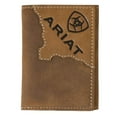 thumbnail image 1 of Ariat Men's Trifold Two Tone Leather Medium Brown Wallet A3552744, 1 of 1