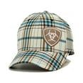 thumbnail image 1 of Ariat Mens Flex Fit Plaid Cap - Blue & White, Small - Medium, 1 of 1