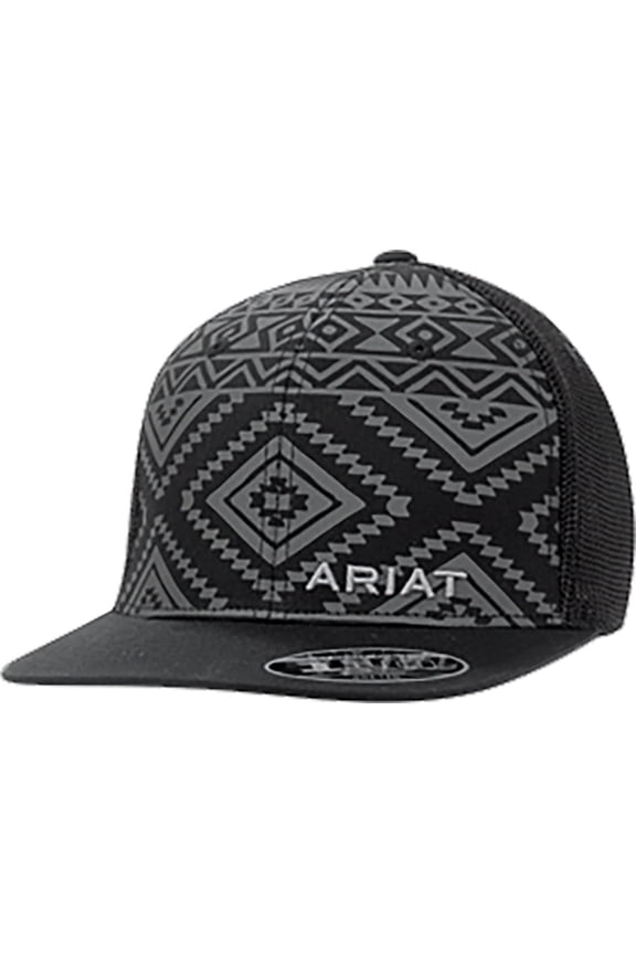 Men's Aztec Black and Grey Fitted Snapback Hat 1508701