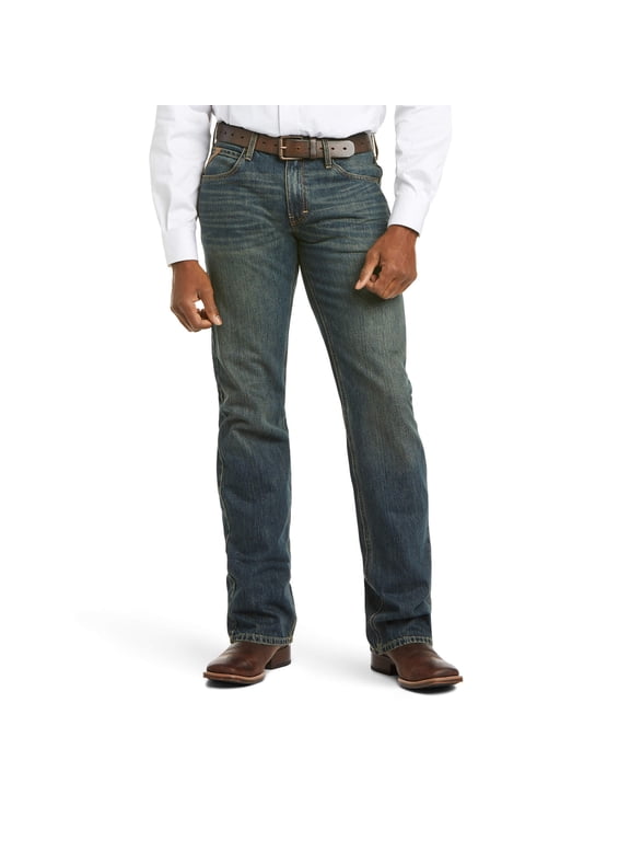 Mens M5 Straight Fit Straight Leg Swagger Denim Jeans (38x32)