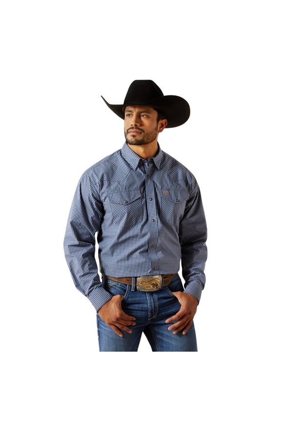 Pro Series Scout Snap-Front Long-Sleeve Shirt for Men - Blue - L