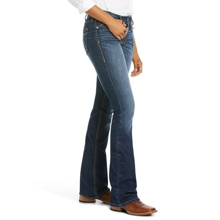 Ariat REAL Perfect Rise Stretch Rose Boot Cut Jean | 10027713 Blue