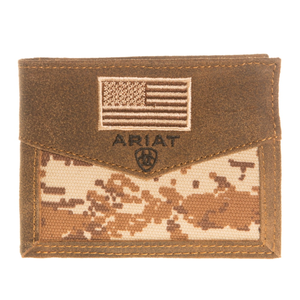 Ariat Unisex-Adults Patriot Digital Camo Bifold Wallet, Brown
