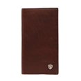thumbnail image 1 of Ariat Western Rodeo Leather Shield SM Mens Wallet, Dark Copper, 1 of 3