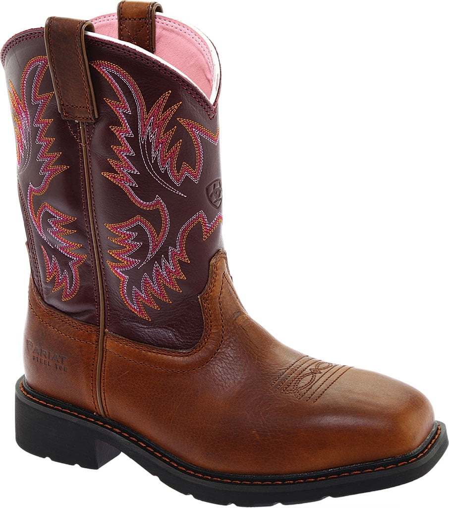 Ariat Women's Krista Pull-on Steel Toe Western Cowboy Boot