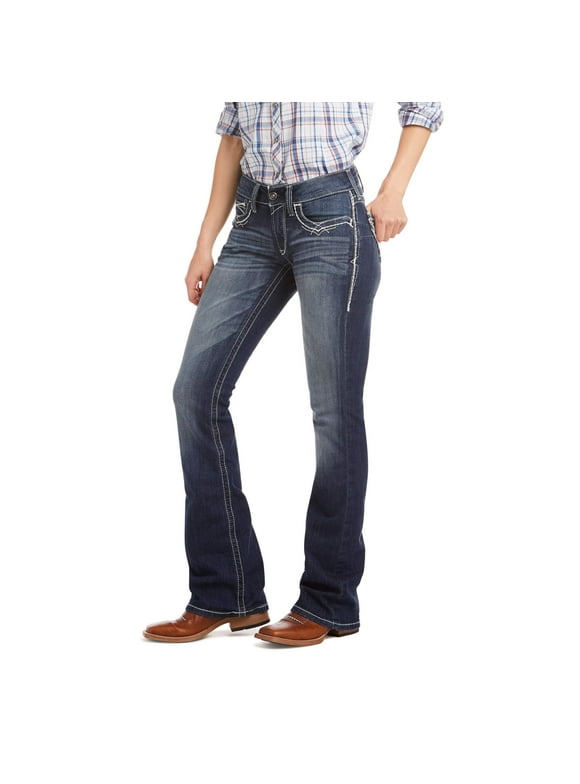 ARIAT Women's R.e.a.l. Pr Halyn Boot Cut Jeans - No-Sag Seat, No-Gap Waistband