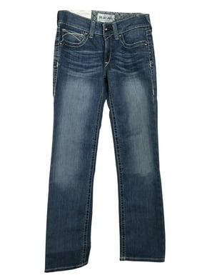 ARIAT Jeans Donna R.E.A.L. Mid Rise Straightcut - Rainstorm, 31 Short - Gamba Dritta Per Equitazione