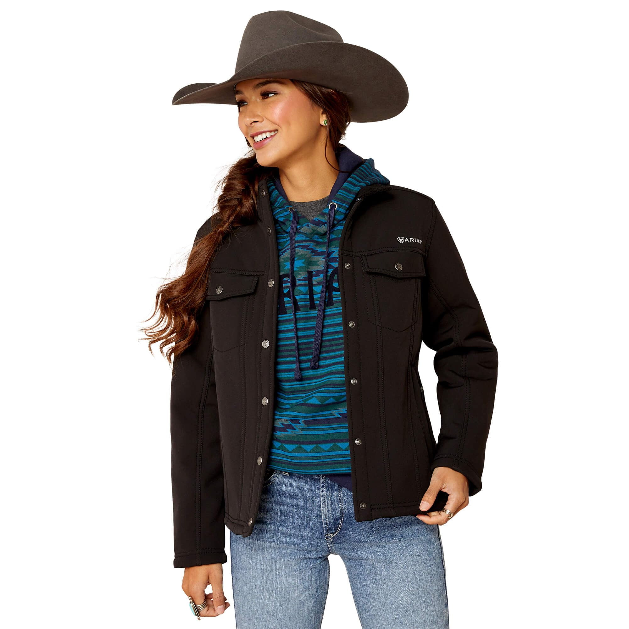 Ariat Womens Women`s Berber Softshell Jacket XL Black - Walmart.com