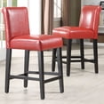 thumbnail image 1 of Arica Counter Stool 24 Inch High, Set of 2, Red, 1 of 2