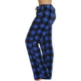thumbnail image 1 of Aricy Flannel Fuzzy Pajama Pants Women Comfy Soft Fluffy Plush Plaid Pj Pants Drawstring High Waisted Wide Leg Lounge Pants, 1 of 3