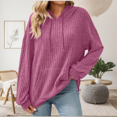 thumbnail image 1 of Aricy Hoodies Knit Sweatshirts for Women Loose Soft Fall Hoodies Long Sleeve Solid Color Pullover Winter Tops Outerwear Fall Clothing with Pockets, 1 of 6
