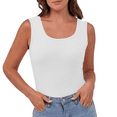 thumbnail image 1 of Aricy Tank Tops for Women Stretch Workout Sleeveless Tshirt Slim Fitted Camisole Going out Ribbed Racerback Blouse, 1 of 4