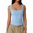 thumbnail image 1 of Aricy Women's Summer Vest Tank Tops for Women Loose Soft Cotton Solid Color Gym Vest Casual Sleeveless Square Neck Baisc T-Shirt Lightweight Sports Tops for Ladies, 1 of 5