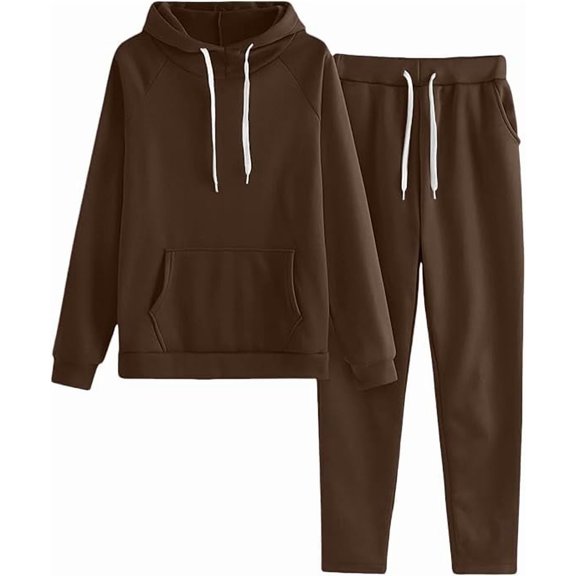 Aricy Womens 2 Piece Outfits Lounge Hoodie Sweatsuit Sets Oversized Sweatshirt Baggy Fall Comfy Sweatpants with Pockets