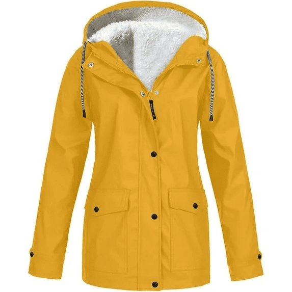 Aricy Womens Winter Coats Plus Size Windbreaker Fleece Lined Thick Thermal Jackets Overcoats Warm Plush Hooded Outwear with Pocekts