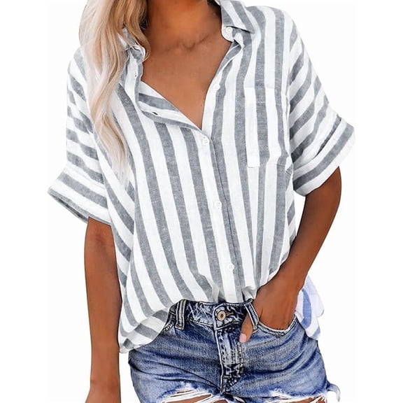 Aricy summer tops for women short sleeves V Neck T Shirts Trendy Casual Loose Tunic Tops Blouses Pullover Cozy Fashion Tunic Tees