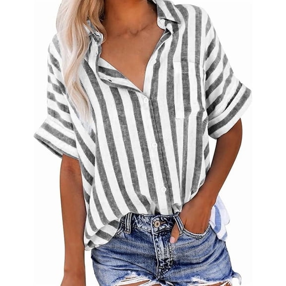 Aricy summer tops for women short sleeves V Neck T Shirts Trendy Casual Loose Tunic Tops Blouses Pullover Cozy Fashion Tunic Tees
